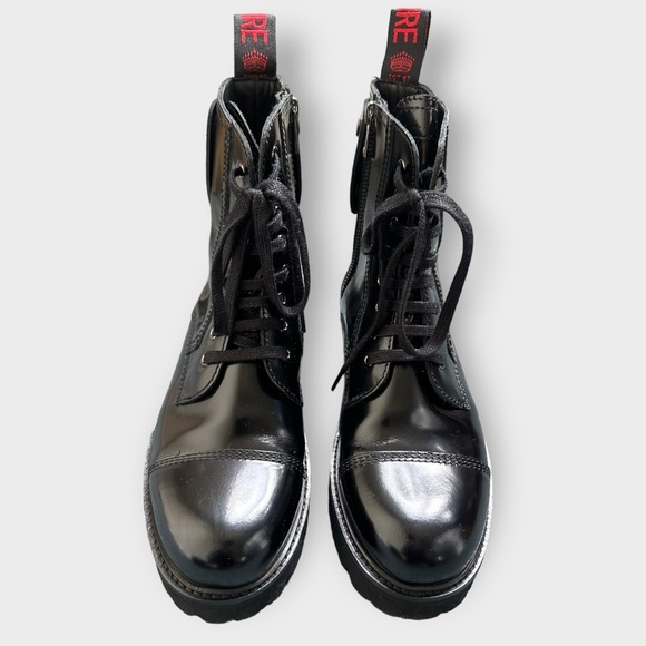 Zadig + Voltaire Morrison Glossy Black Combat Boots, size 38 - Picture 9 of 9